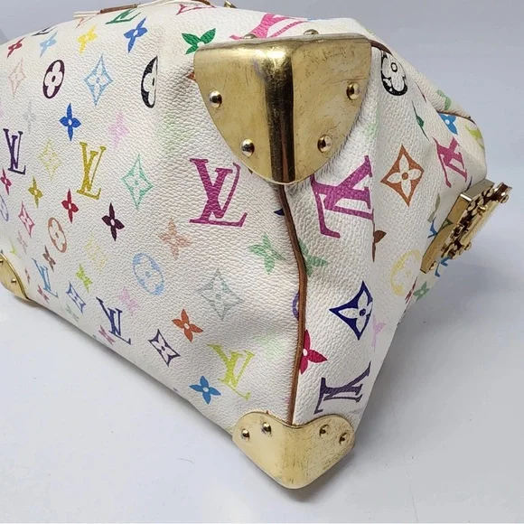 SOLD. Louis Vuitton White Murakami Speedy 30 - Picture 11 of 14